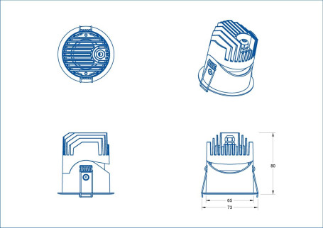 Встраиваемый светодиодный светильник Fiberli 1005E65(W), 10Вт 12130601