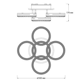 Потолочная светодиодная люстра Escada Albus 10276/5LED APP