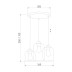 Подвесная люстра TK Lighting 3175 Marco Brown