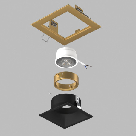 Комплект со светильником Lightstar Domino Quadro (214513+214507+214003) D51307GMOD
