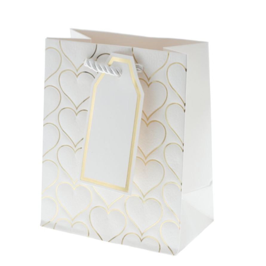 Пакет подарочный XS (бумага 210г/м2, блок 12шт), L12 W7 H15 см, 4в.