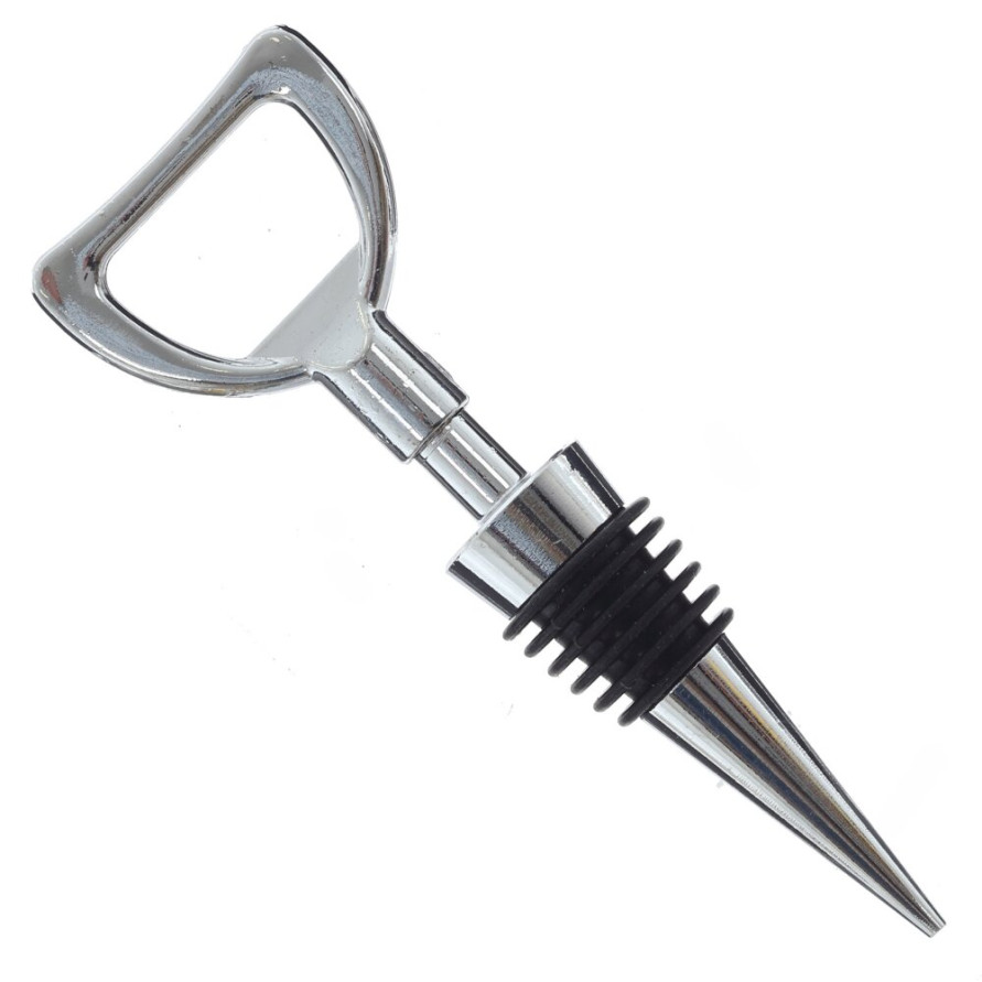 Набор: пробка для бутылки и декор для бокалов, L9 W3,5 H14 см