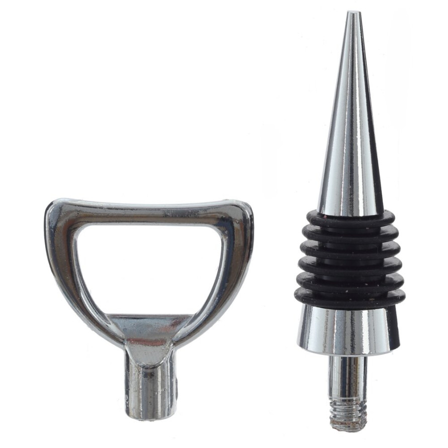 Набор: пробка для бутылки и декор для бокалов, L9 W3,5 H14 см