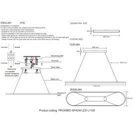 Подвесной светильник Crystal Lux PROXIMO SP42W LED L1100 BLACK