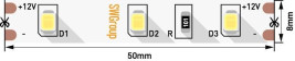 Светодиодная лента SWG 6,3W/m  60Led/m 2835SMD дневной белый 5M SWG260-12-6.3-NW-М 009459