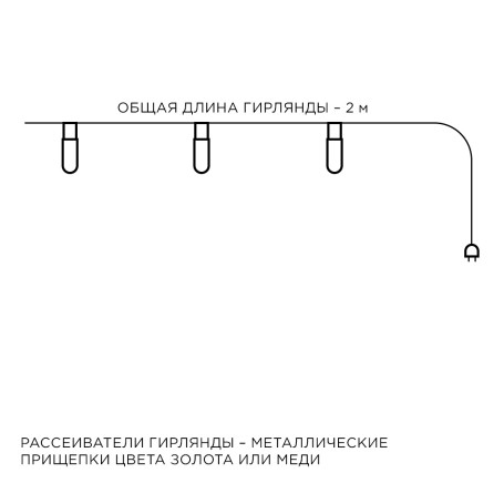 Гирлянда светодиодная Apeyron прищепка 15-59