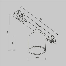 Трековый светодиодный светильник Maytoni Technical Exility Alfa S TR132-2-7W3K-W