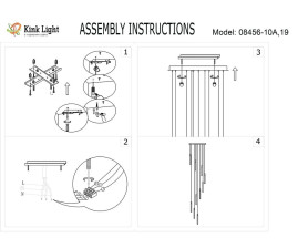 Подвесная светодиодная люстра Kink Light Эванте 08456-10A,19