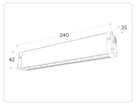 Трековый светодиодный светильник Ambrella Light Track System Magnetic 220V GL1301