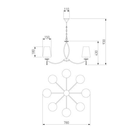 Подвесная люстра Eurosvet 60079/8 хром