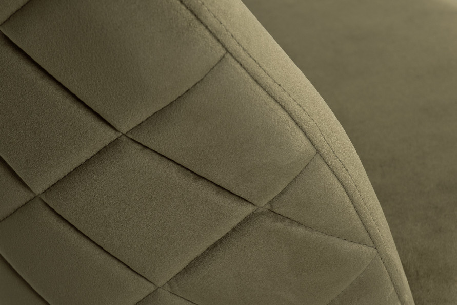 Стул велюровый хаки на металлических ножках