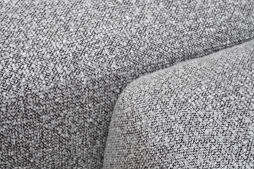 Диван Turin трехместный с канапе раскладной черно-серый