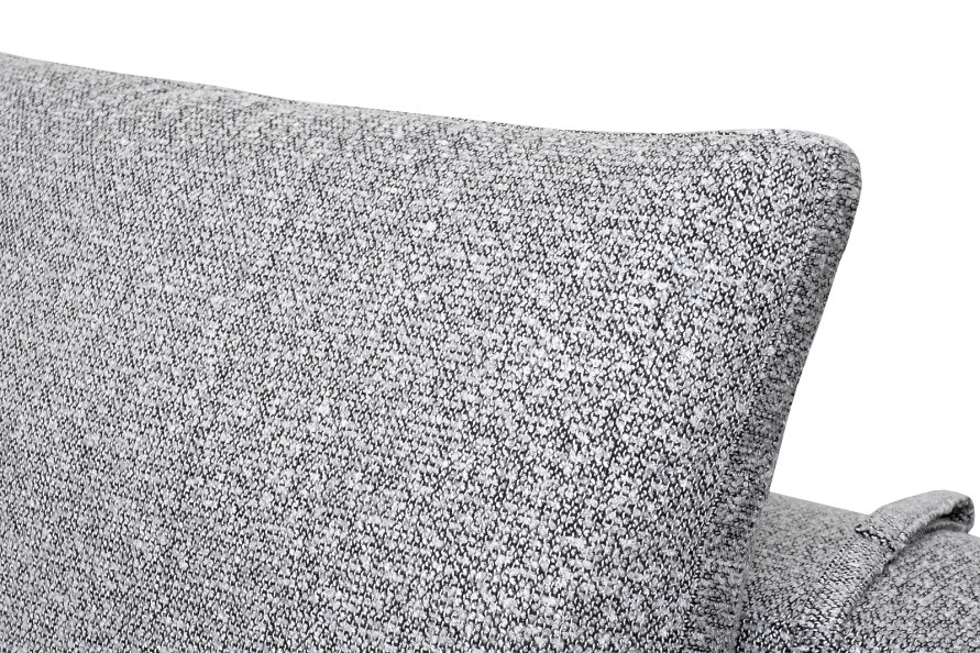 Диван Turin трехместный с канапе раскладной черно-серый