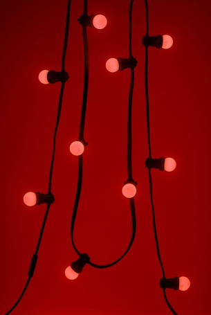 Лампа светодиодная ЭРА E27 1W 3000K красная ERARL45-E27 Б0049575