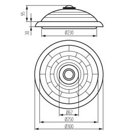 Корпус для потолочного светильника Kanlux GL-FOGLER DL-240O 18125