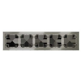 Рамка стеклянная Voltum S70 на 5 постов, (шелк, стекло) VLS110504