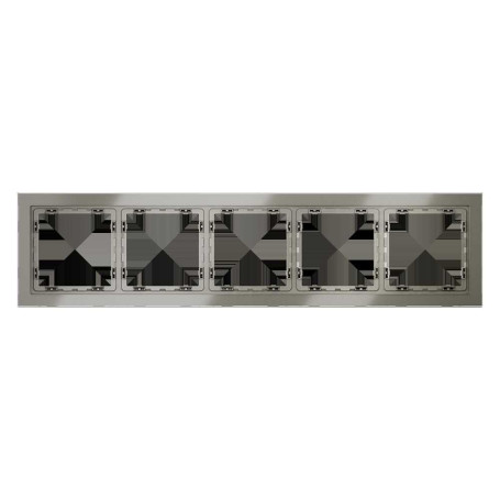 Рамка стеклянная Voltum S70 на 5 постов, (шелк, стекло) VLS110504