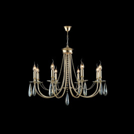 Подвесная люстра Crystal Lux Victoria SP8 Gold/Amber