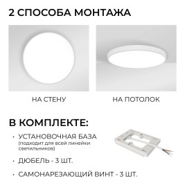 Накладной светодиодный светильник OGM O18-153