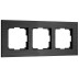 Рамка Werkel AluMax на 3 поста черный алюминий W0033508 4690389204074