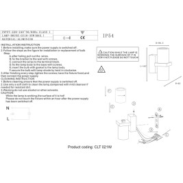 Настенный светильник Crystal Lux CLT 021W WH