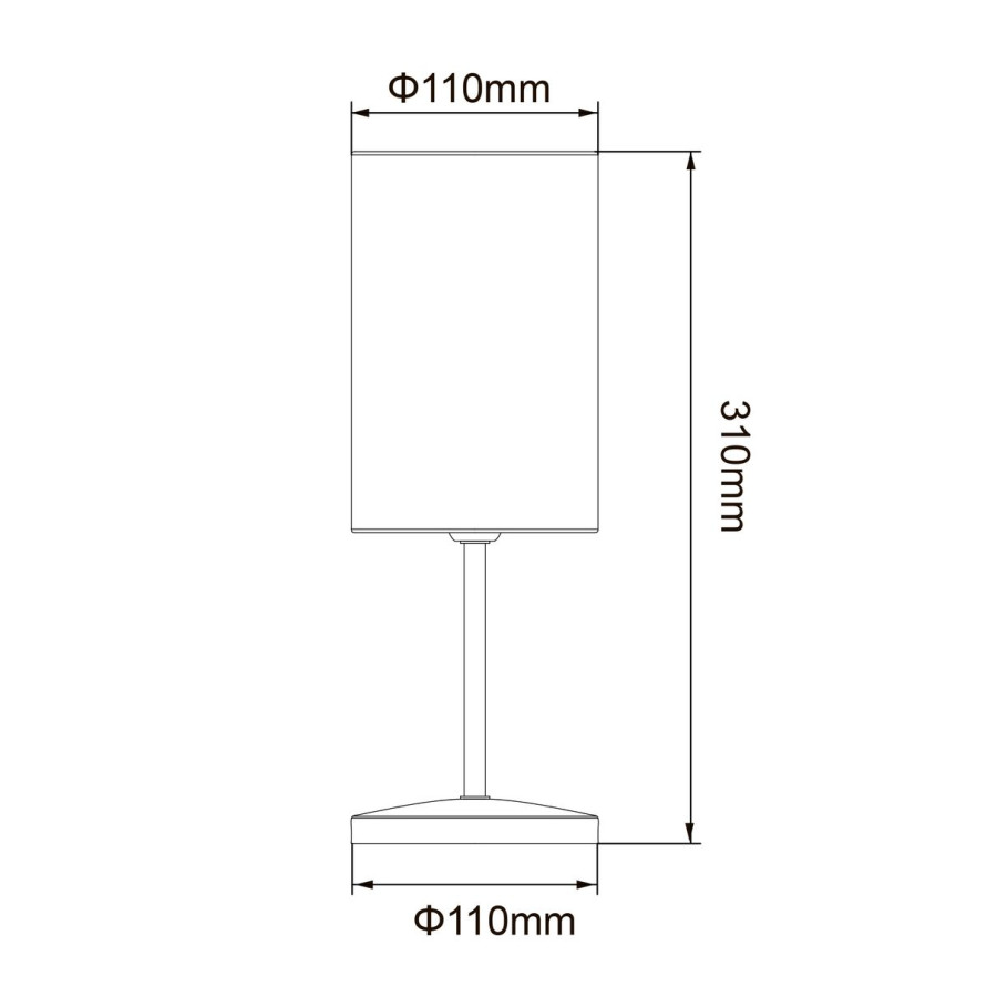 Настольная лампа Uniel UML-B308 E14 Black/Beige UL-00012425