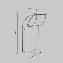 Уличный настенный светодиодный светильник Maytoni Stock O446WL-L7GF3K