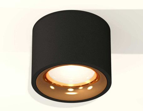 Комплект накладного светильника Ambrella light Techno Spot XS7511024 SBK/PYG черный песок/золото желтое полированное (C7511, N7014)