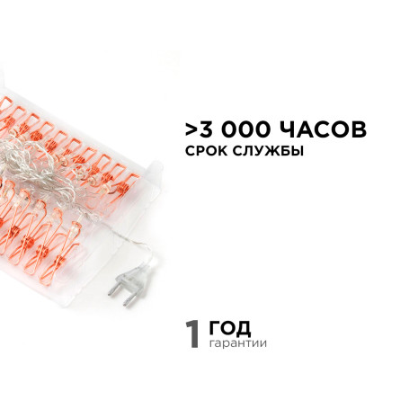 Гирлянда светодиодная Apeyron прищепка 15-60