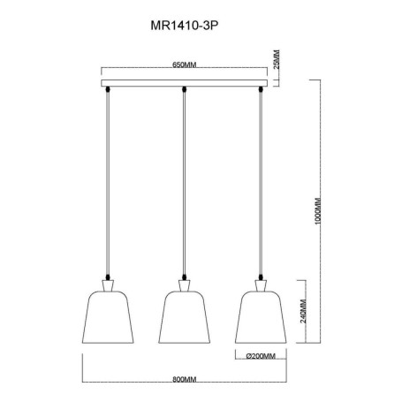 Подвесной светильник MyFar Madina MR1410-3P