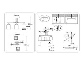 Люстра на штанге Ambrella light TRADITIONAL TR303041