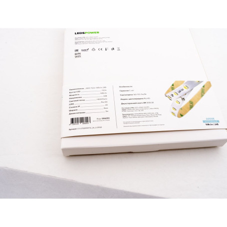 Светодиодная лента LEDS POWER 2835 112/м (10Вт/м) 24В холодная LUX160 006093