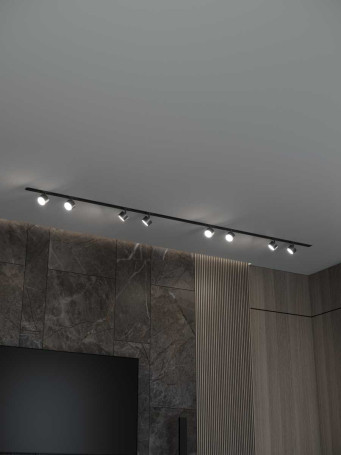 Встраиваемая однофазная трековая система Hesby Lighting Skylite №13 со светильниками HSBL_kompl_S013_VI3B4K