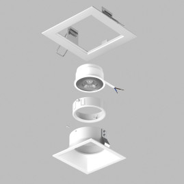 Комплект со светильником Lightstar Domino Quadro (214516+214506+214006) D51606WMOD