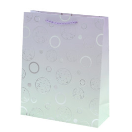 Пакет подарочный M (бумага 210г/м2, блок микс 12шт), L26 W10 H32 см, 4в.