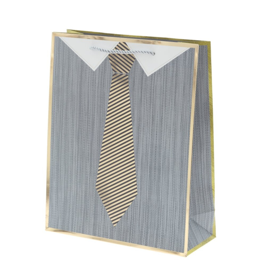 Пакет подарочный M (бумага 210г/м2, блок микс 12шт), L26 W10 H32 см, 4в.