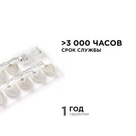 Гирлянда светодиодная Apeyron сердце 15-61