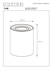 Настольная лампа Lucide Tube 22552/05/30