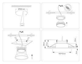 Светильник встраиваемый Ambrella Light TN6609