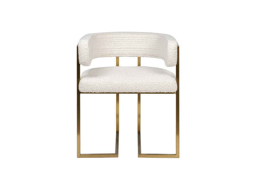 Стул букле бежевый/матовое золото