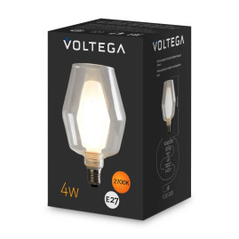 Лампа светодиодная филаментная Voltega 271 E27 4W 2700K прозрачная 8547