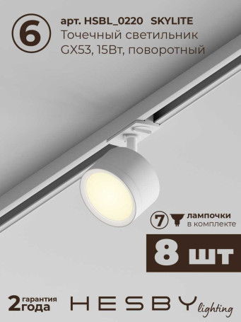 Встраиваемая однофазная трековая система Hesby Lighting Skylite №13 со светильниками HSBL_kompl_S013_VI3W3K
