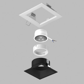 Комплект со светильником Lightstar Domino Quadro (214516+214507+214006) D51607WMOD