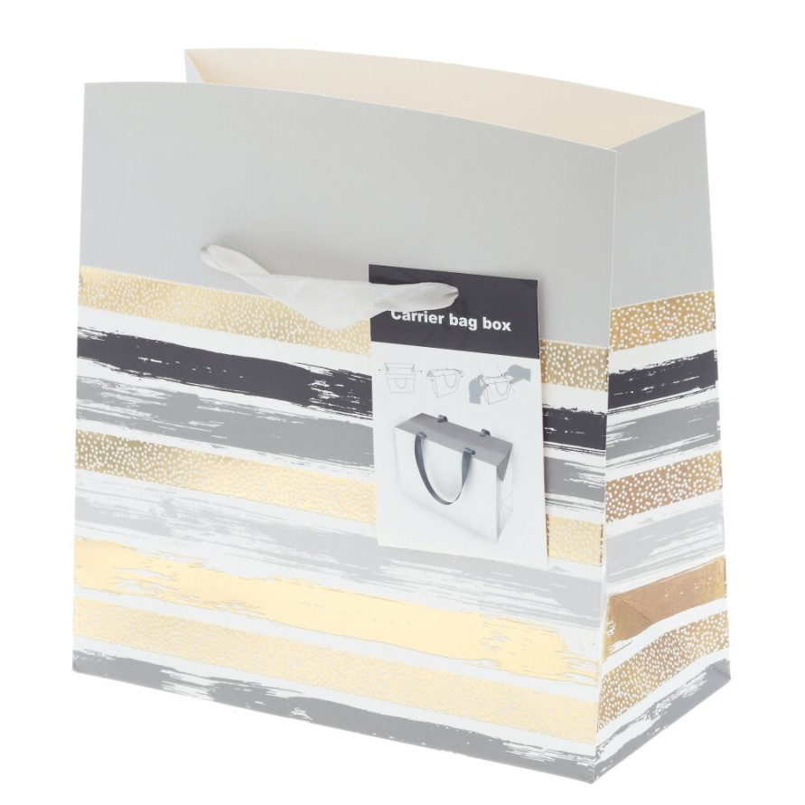 Пакет подарочный S (бумага 230г/м2, блок микс 12шт), L23 W11 H23 см, 4в.