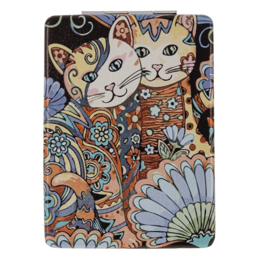 Зеркало карманное (блок 12шт), L6 W8,5 H1 см, 4в.