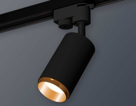 Комплект трекового однофазного светильника Ambrella light SBK/PYG черный песок/золото желтое полированное XT6323044 (A2521, C6323, N6124)
