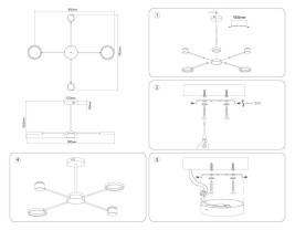 Потолочная светодиодная люстра Ambrella light Comfort LineTech FL51631