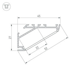 Профиль Arlight KLUS-P45.30-2000 ANOD 025469