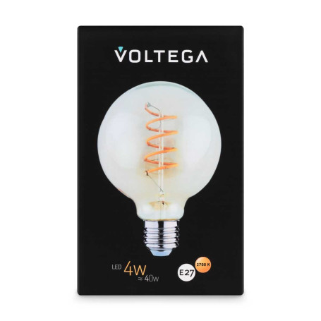 Лампа светодиодная филаментная Voltega 271 E27 4W 2700K янтарная 8516