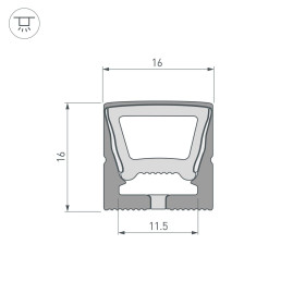 Профиль Arlight WPH-Flex-1616-Top-S11-5M Full Black 045774